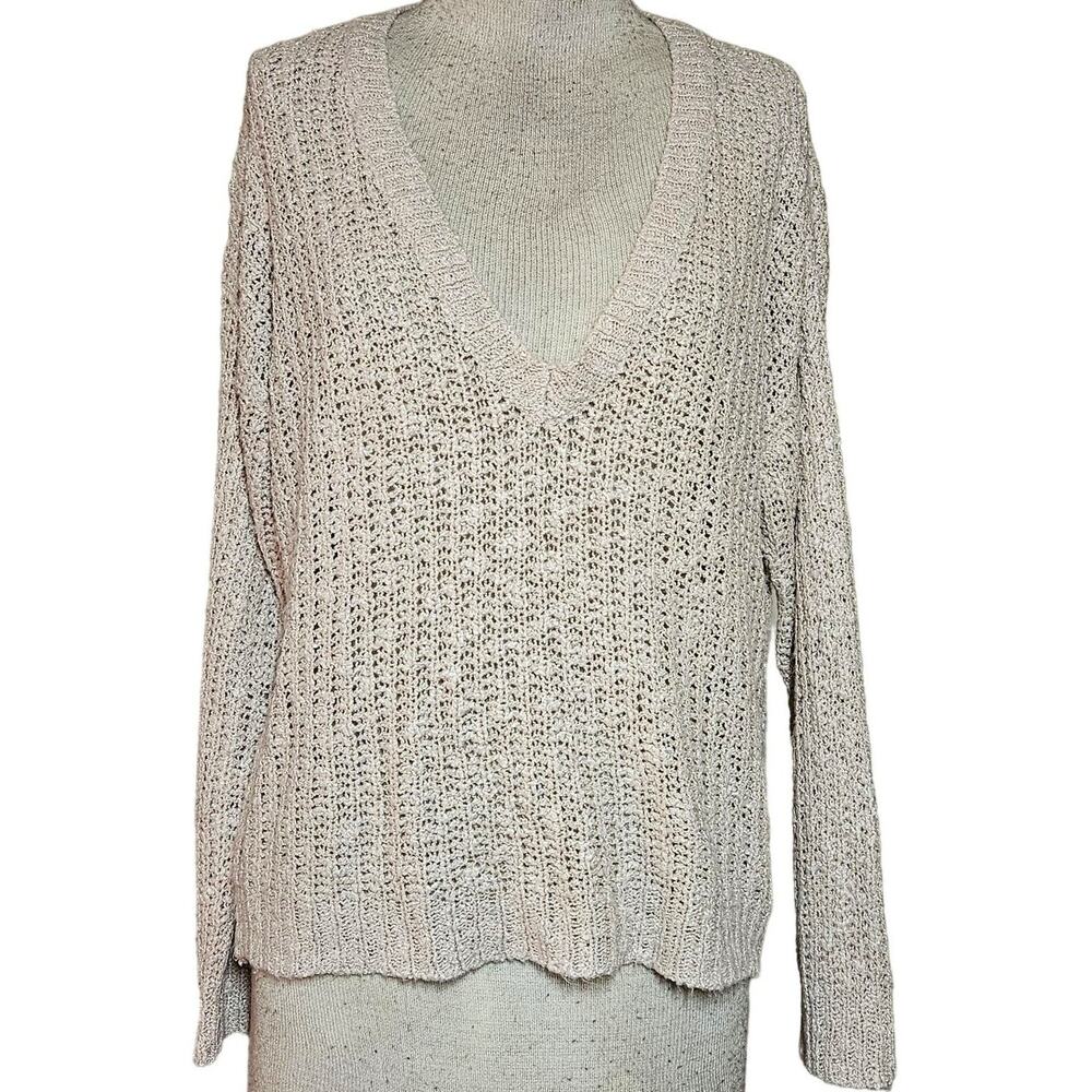 Blush Open Knit Sweater Size Medium